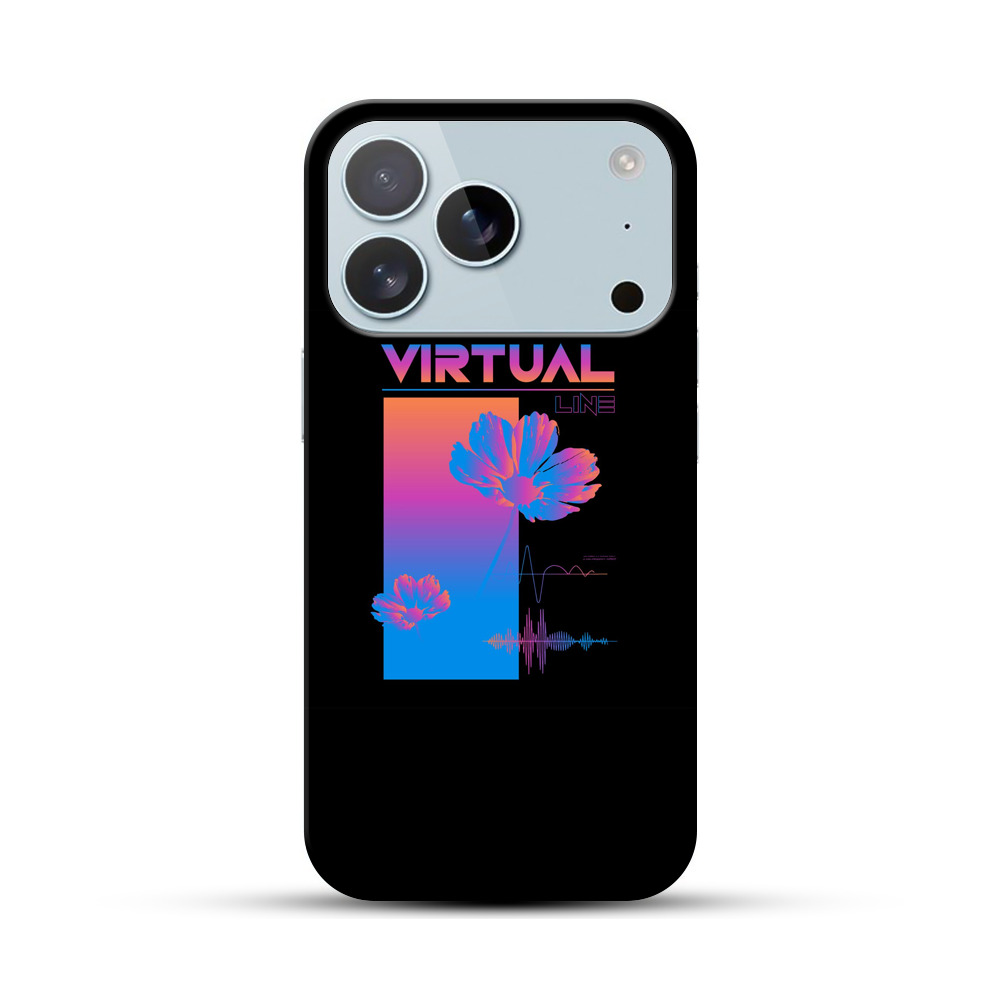 バーチャルラインと花と波形グラフィック virtual-flower バーチャルラインと花と波形グラフィック virtual-flower