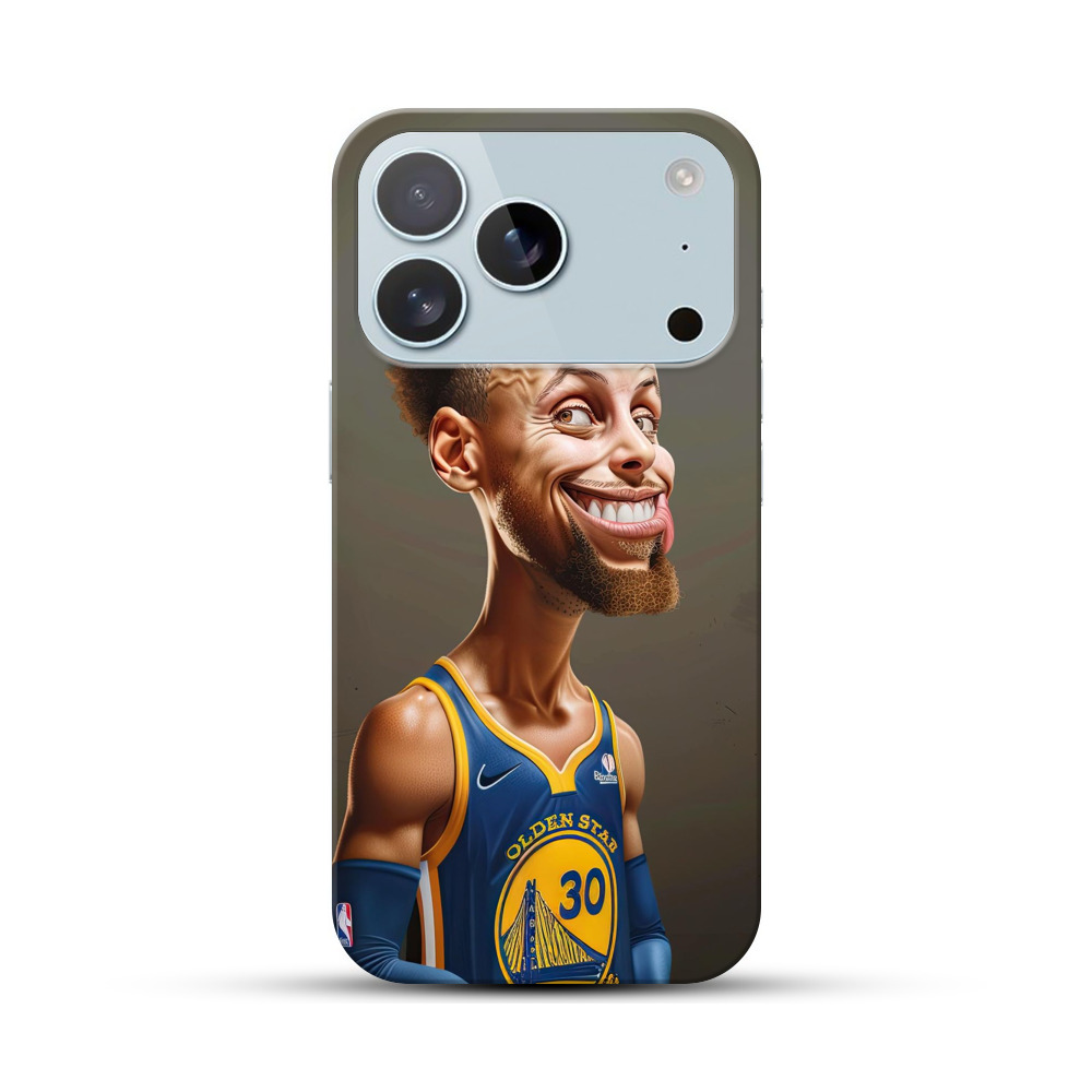 バスケットボール選手の似顔絵 iPhone 17 Proオリジナルハードケース