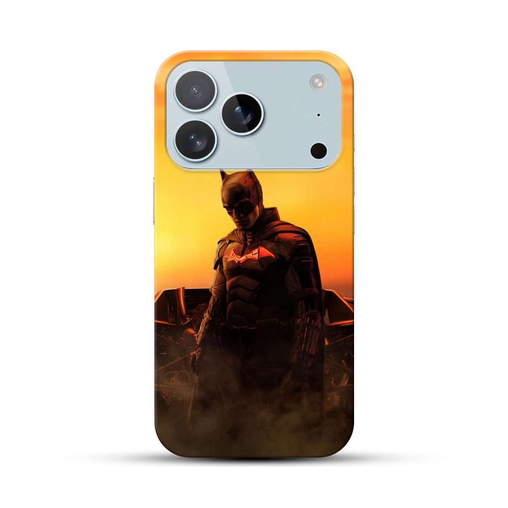 夕日とバットマンシルエット iPhone 17 Proオリジナルハードケース