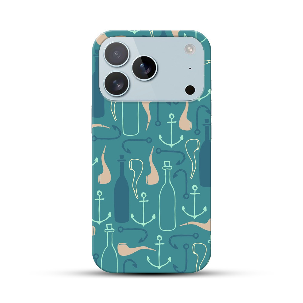 瓶とアンカーのパターン iPhone 17 Proオリジナルハードケース