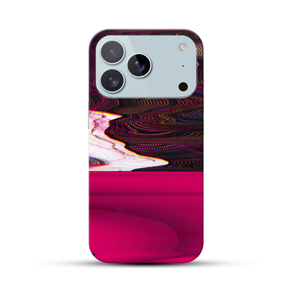 抽象的なグリッチアート iPhone 17 Proオリジナルハードケース