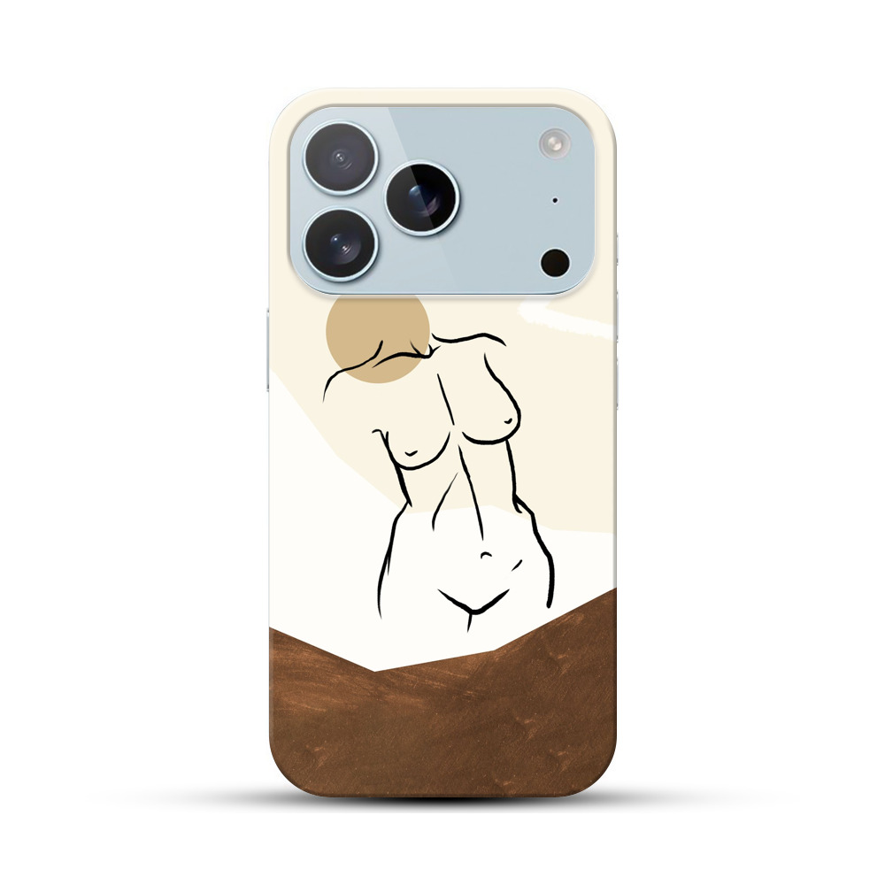 抽象的な女性のfigure iPhone 17 Proオリジナルハードケース