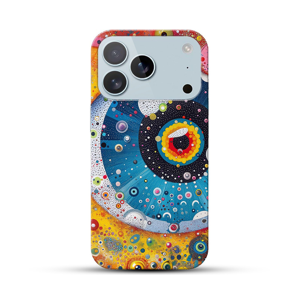 カラフルな目の抽象画 iPhone 17 Proオリジナルハードケース