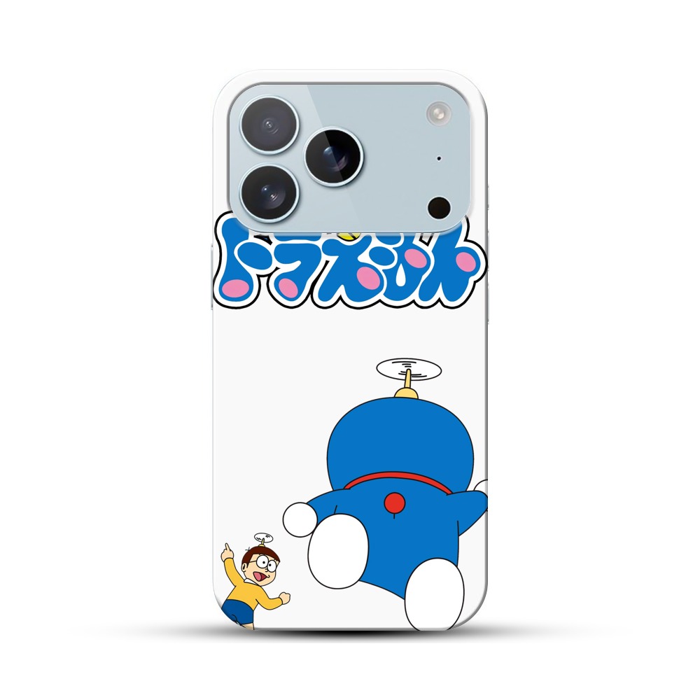 ドラえもんロゴとヘリ iPhone 17 Proオリジナルハードケース