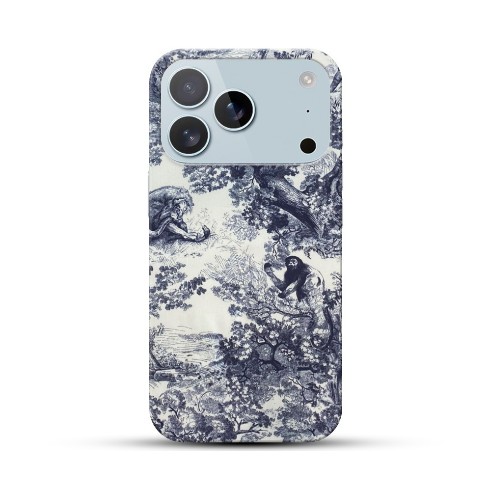 動物と木々のデザイン iPhone 17 Proオリジナルハードケース