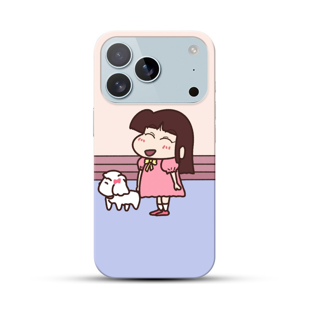 笑顔の女の子と犬 iPhone 17 Proオリジナルハードケース
