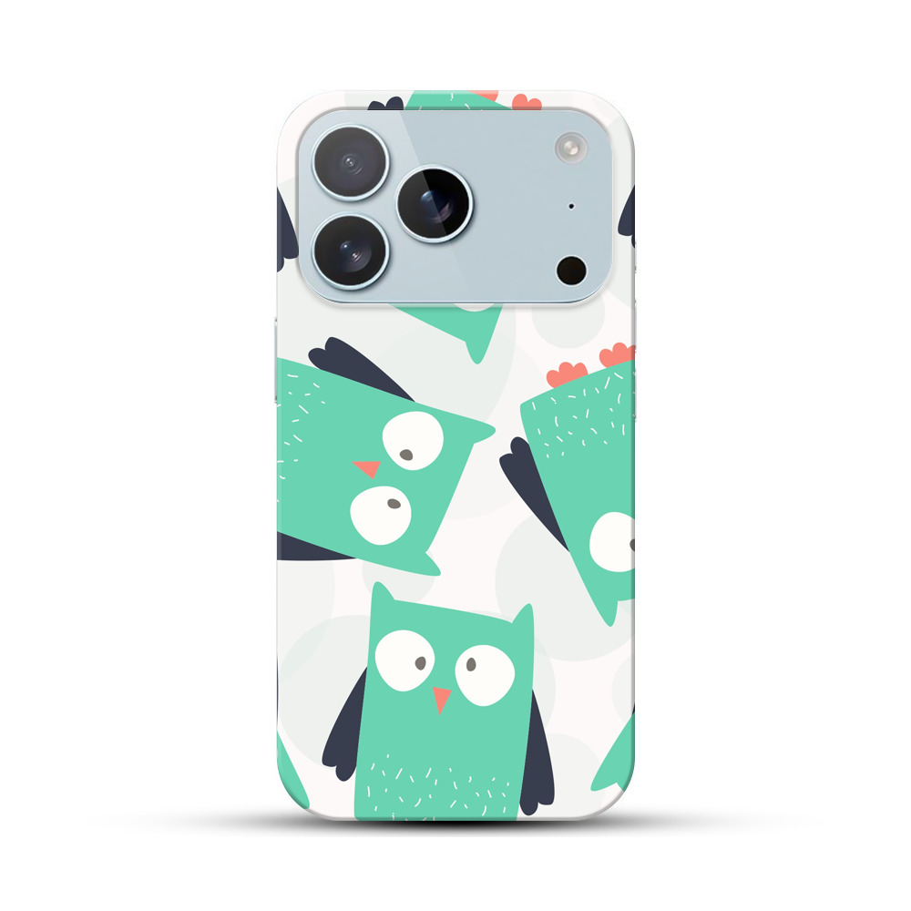 フクロウのパターン iPhone 17 Proオリジナルハードケース