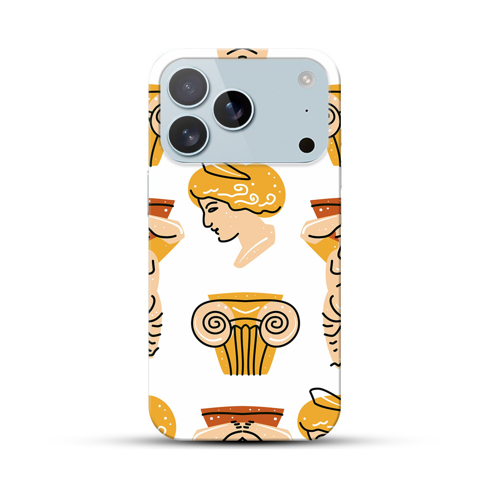 ギリシャ古典模様パターン iPhone 17 Proオリジナルハードケース