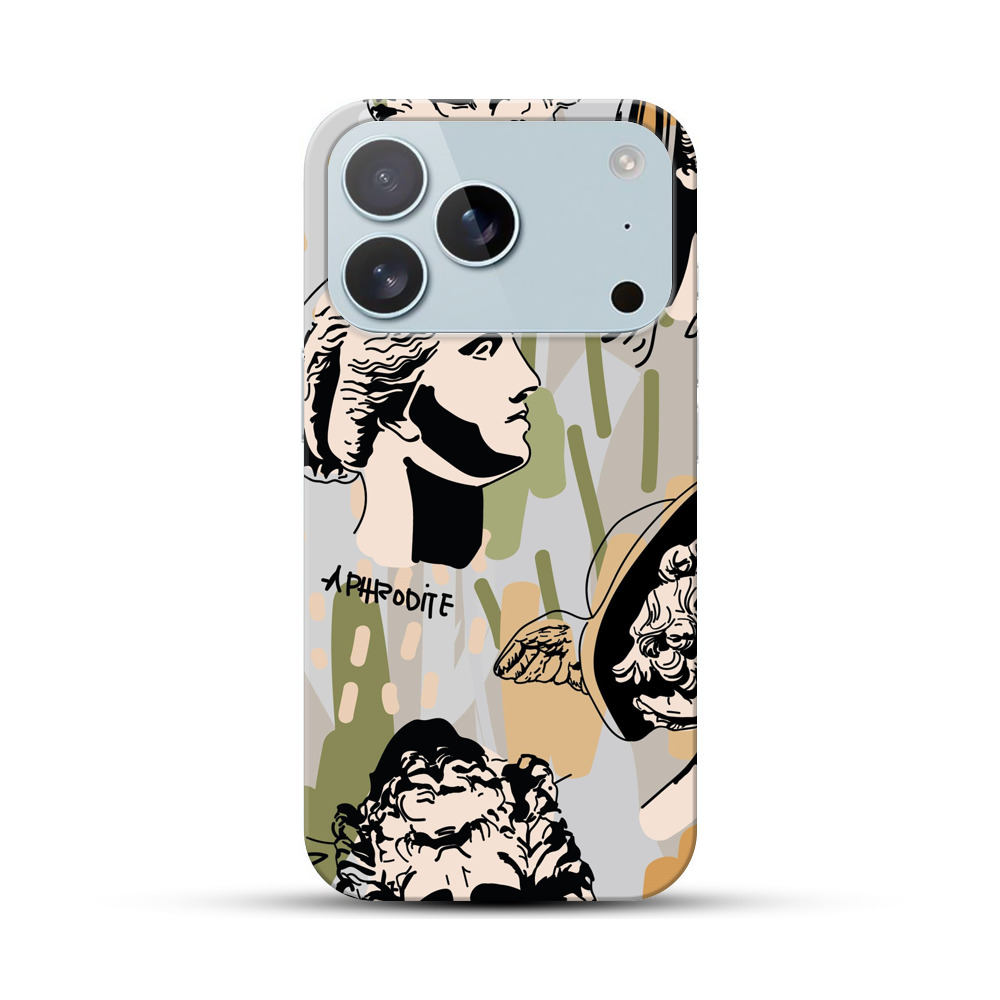 ギリシャ神話の彫刻顔 iPhone 17 Proオリジナルハードケース