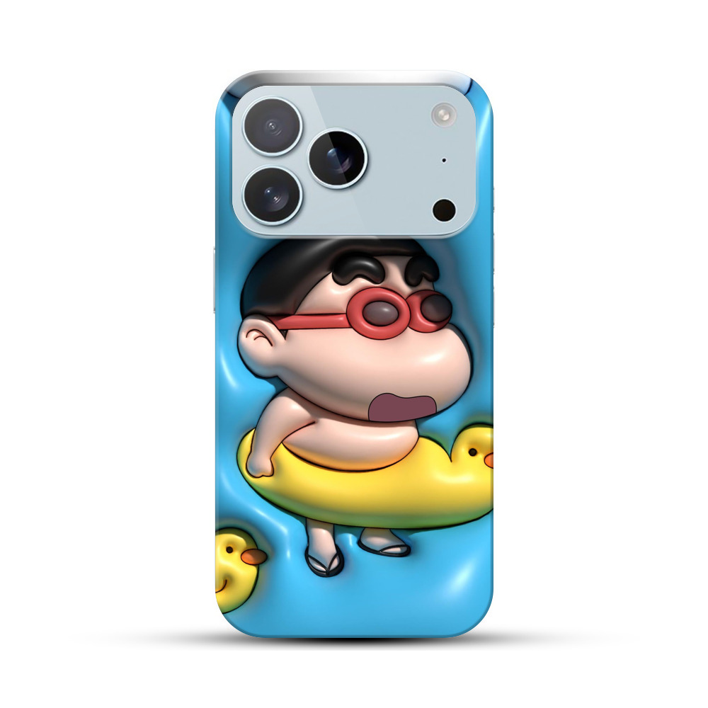 アヒル浮き輪のキャラクター iPhone 17 Proオリジナルハードケース