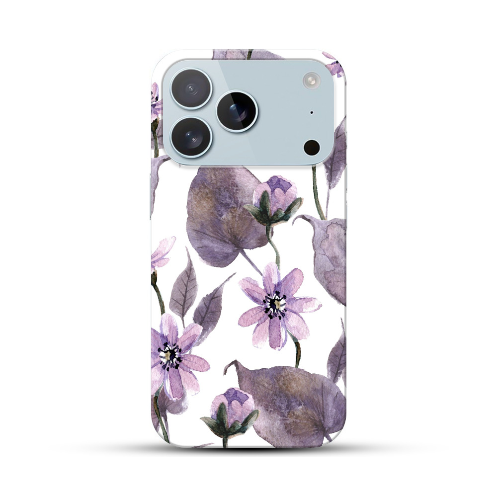 花のパターン iPhone 17 Proオリジナルハードケース