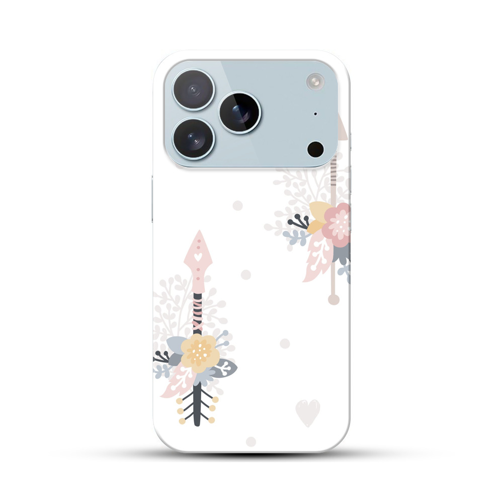 花と矢のパターン iPhone 17 Proオリジナルハードケース