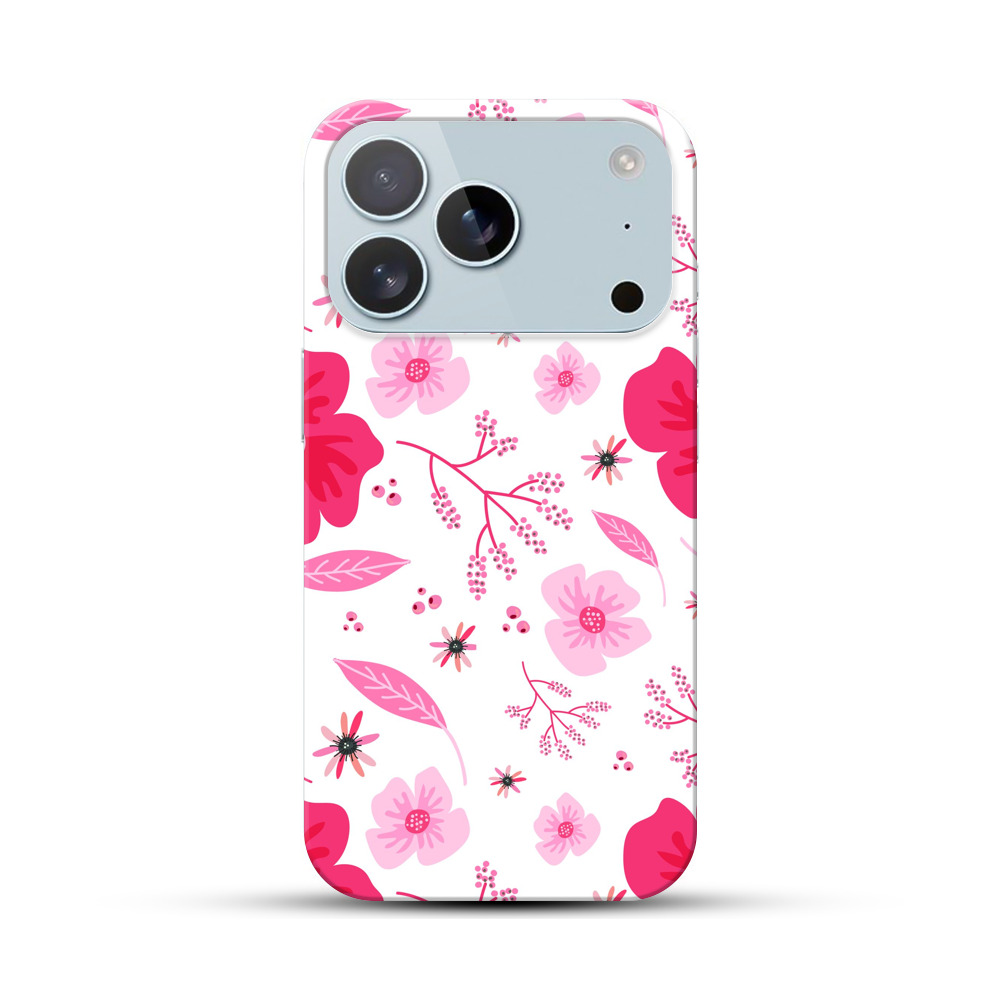 花柄のパターン iPhone 17 Proオリジナルハードケース