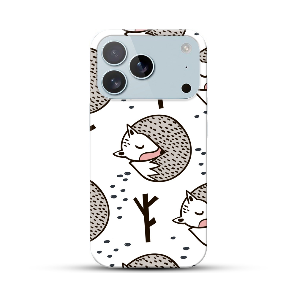 ハリネズミのパターン iPhone 17 Proオリジナルハードケース