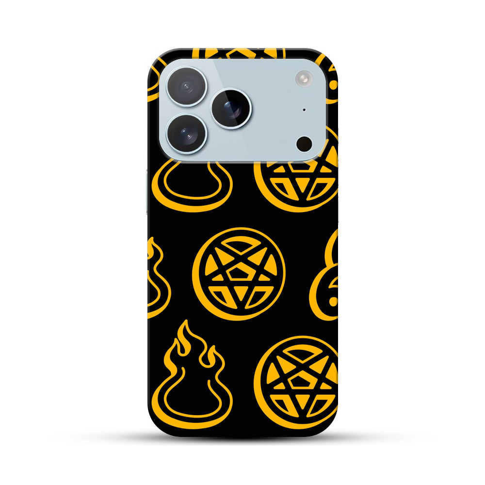 ハロウィンの悪魔のパターン iPhone 17 Proオリジナルハードケース