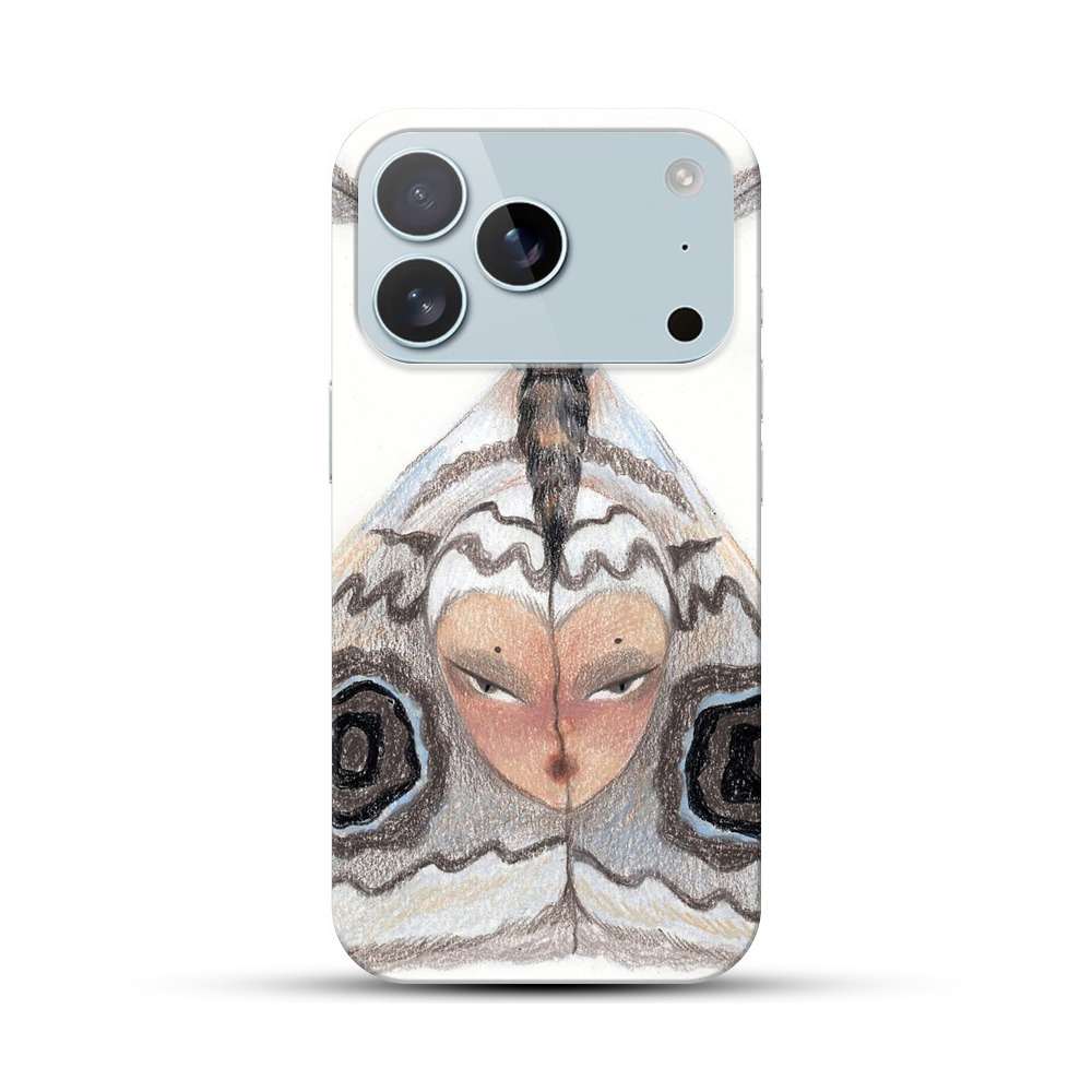 人面蛾のイラスト iPhone 17 Proオリジナルハードケース
