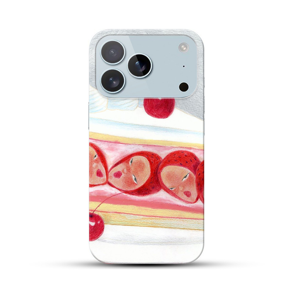 顔のいちごケーキ iPhone 17 Proオリジナルハードケース
