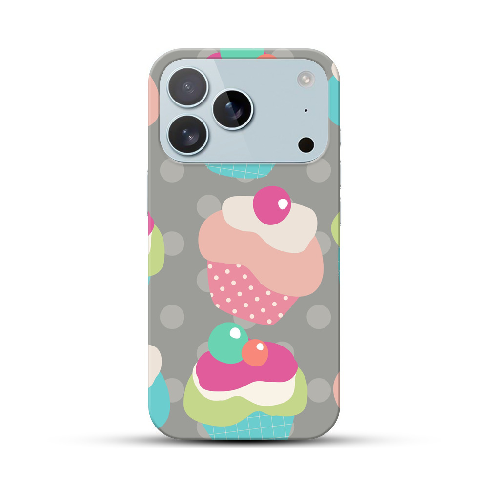 カップケーキのパターン iPhone 17 Proオリジナルハードケース