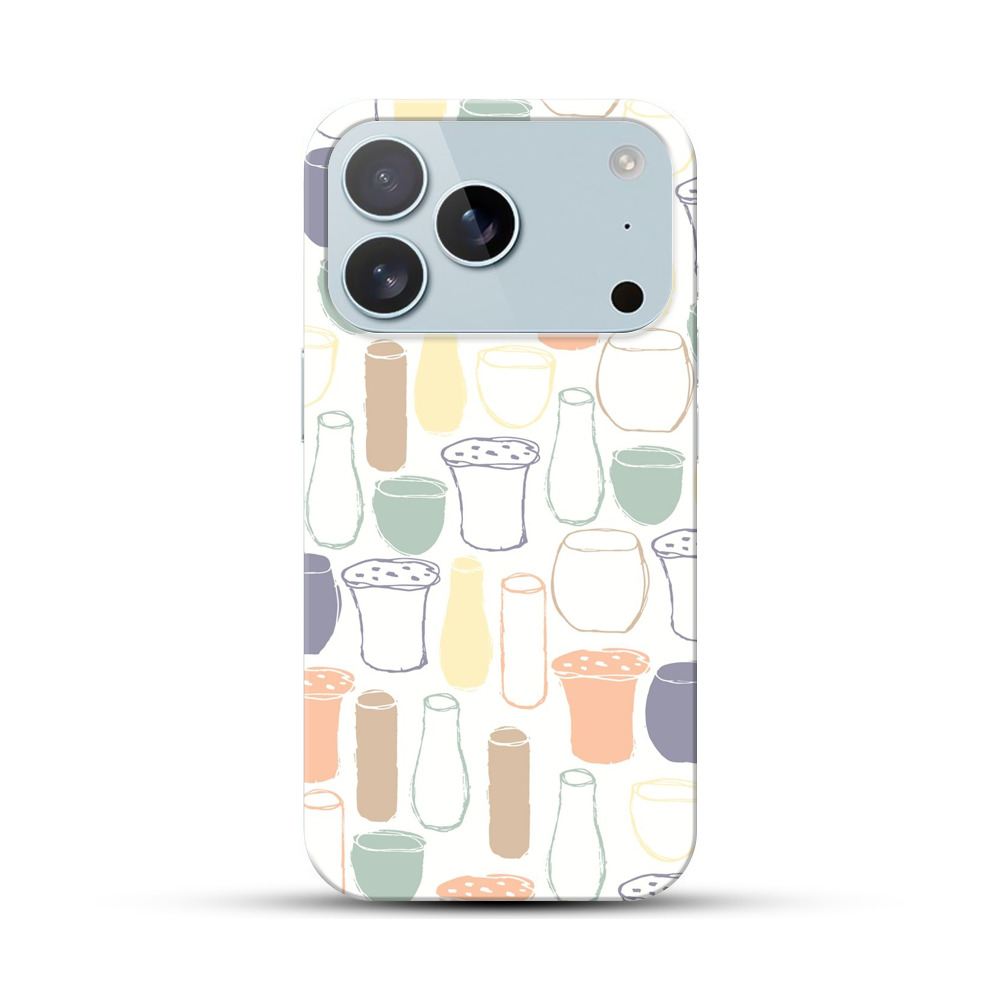カラフルな瓶と筒のパターン cups-bottles カラフルな瓶と筒のパターン cups-bottles