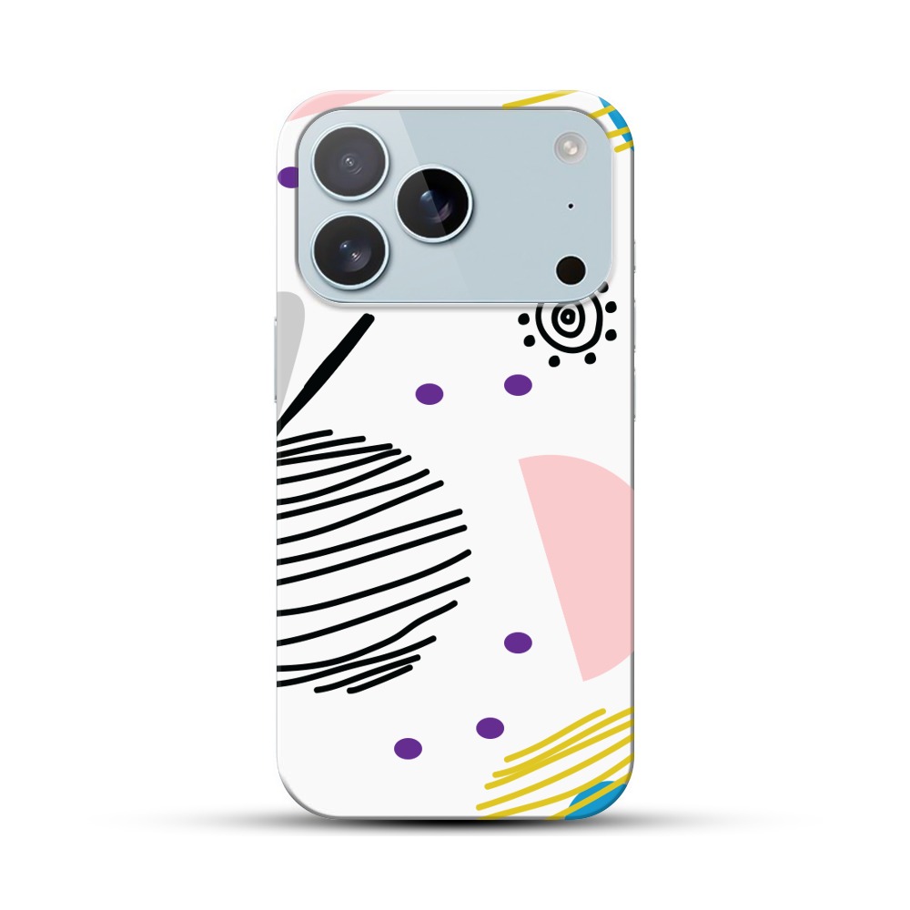 カラフルな抽象模様 iPhone 17 Proオリジナルハードケース