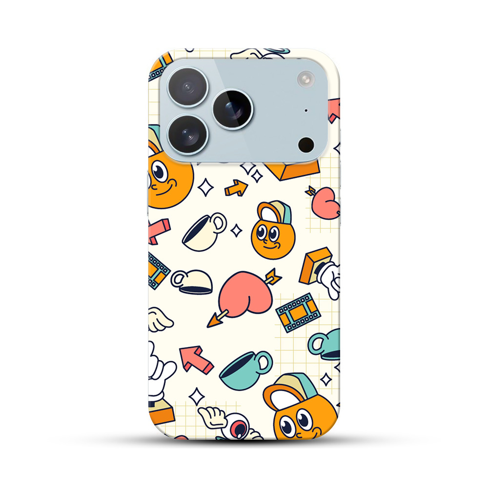 カラフルなパターン iPhone 17 Proオリジナルハードケース