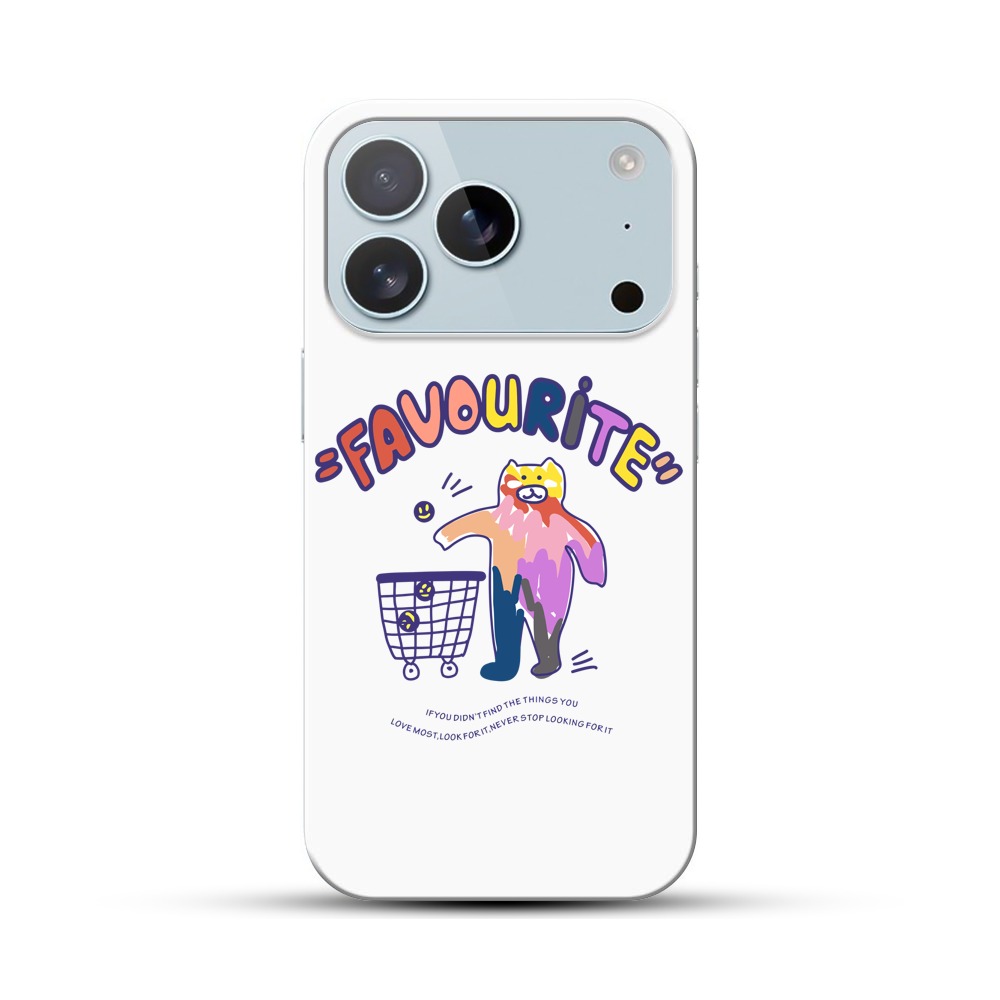 カラフルなショッピングキャートのイラスト iPhone 17 Proオリジナルハードケース