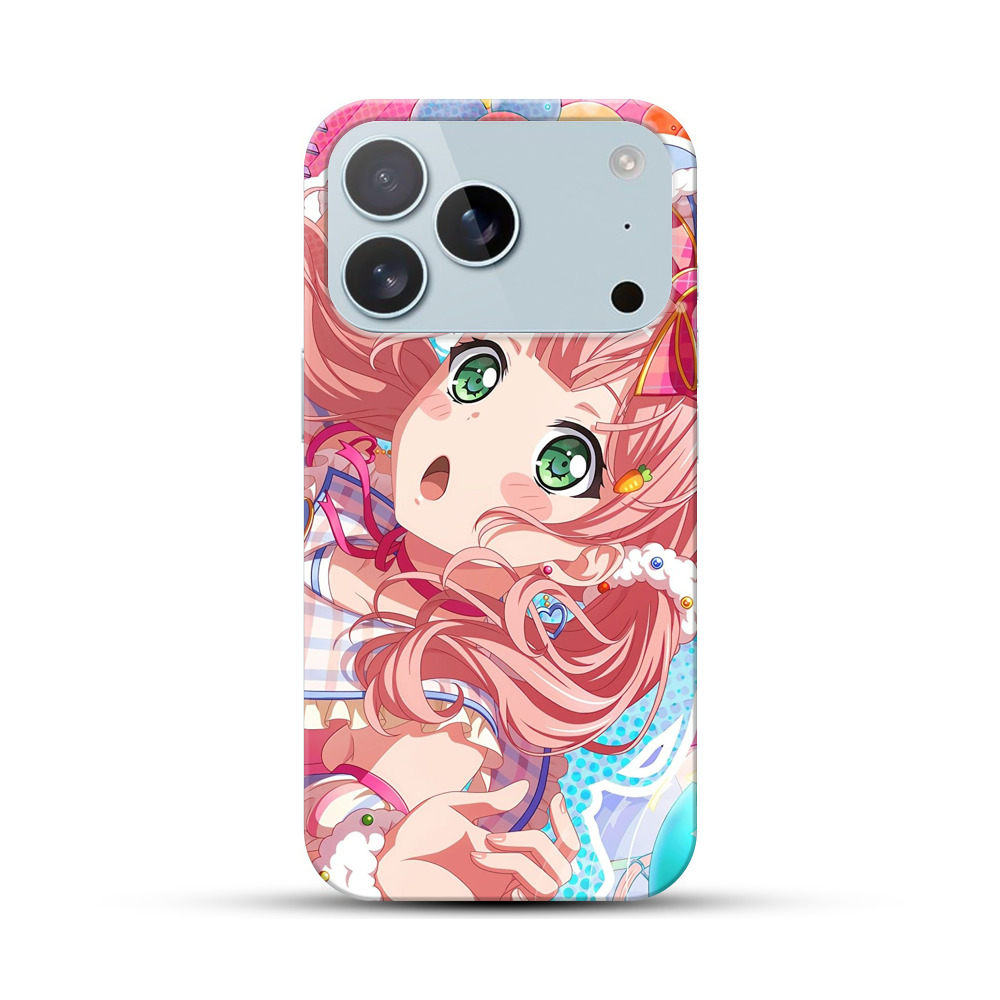 カラフルな風船とかわいい女の子 iPhone 17 Proオリジナルハードケース
