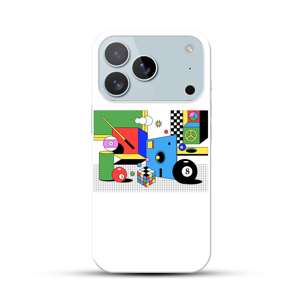 カラフルな幾何学模様 iPhone 17 Proオリジナルハードケース