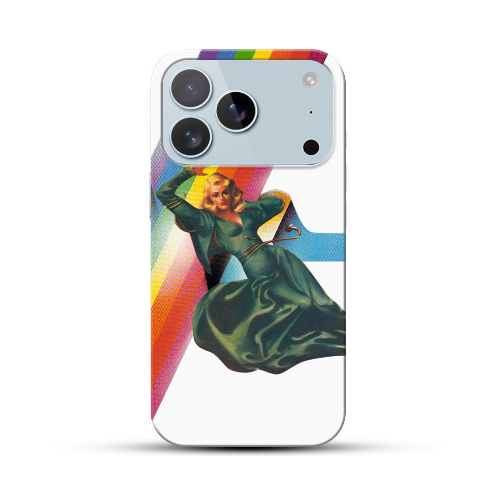 カラフルなレインボーのアート iPhone 17 Proオリジナルハードケース