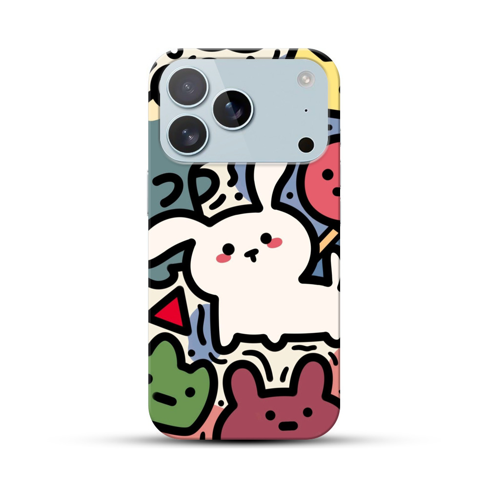 かわいい動物たちのデザイン iPhone 17 Proオリジナルハードケース