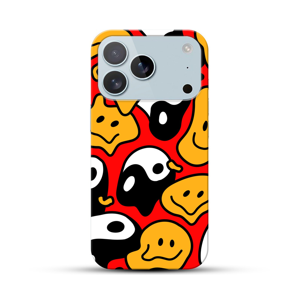 かわいいゴーストパターン iPhone 17 Proオリジナルハードケース