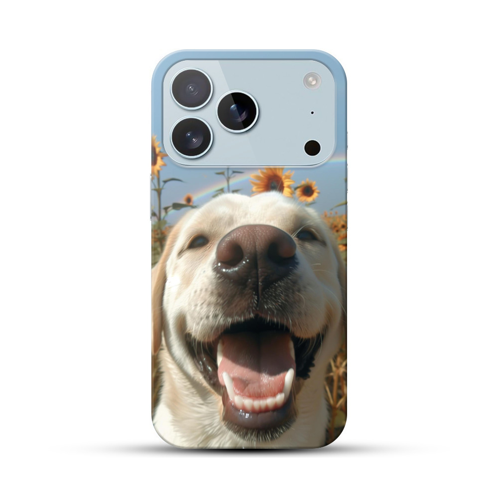 ひまわりと犬 iPhone 17 Proオリジナルハードケース