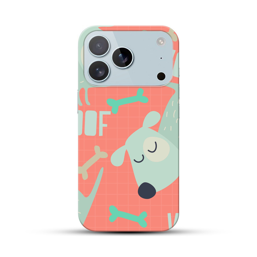 かわいい犬のパターン iPhone 17 Proオリジナルハードケース