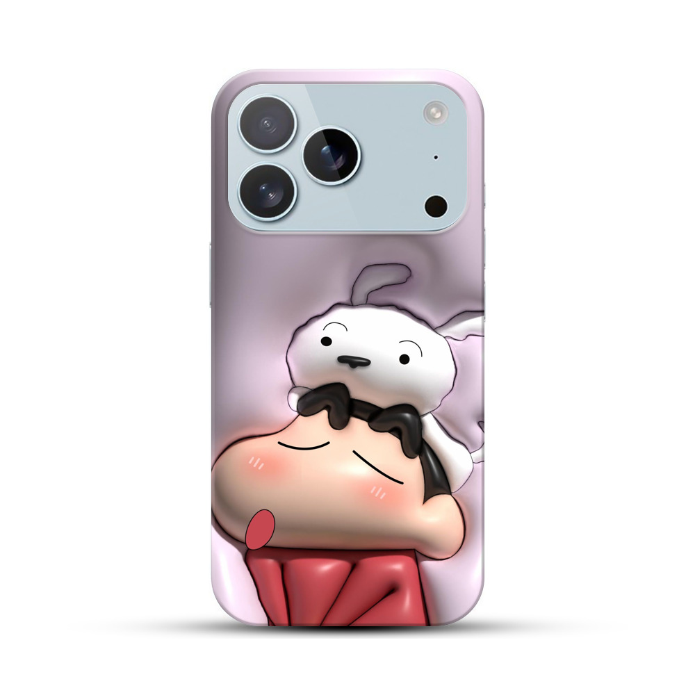 犬とキャラクターの癒し iPhone 17 Proオリジナルハードケース