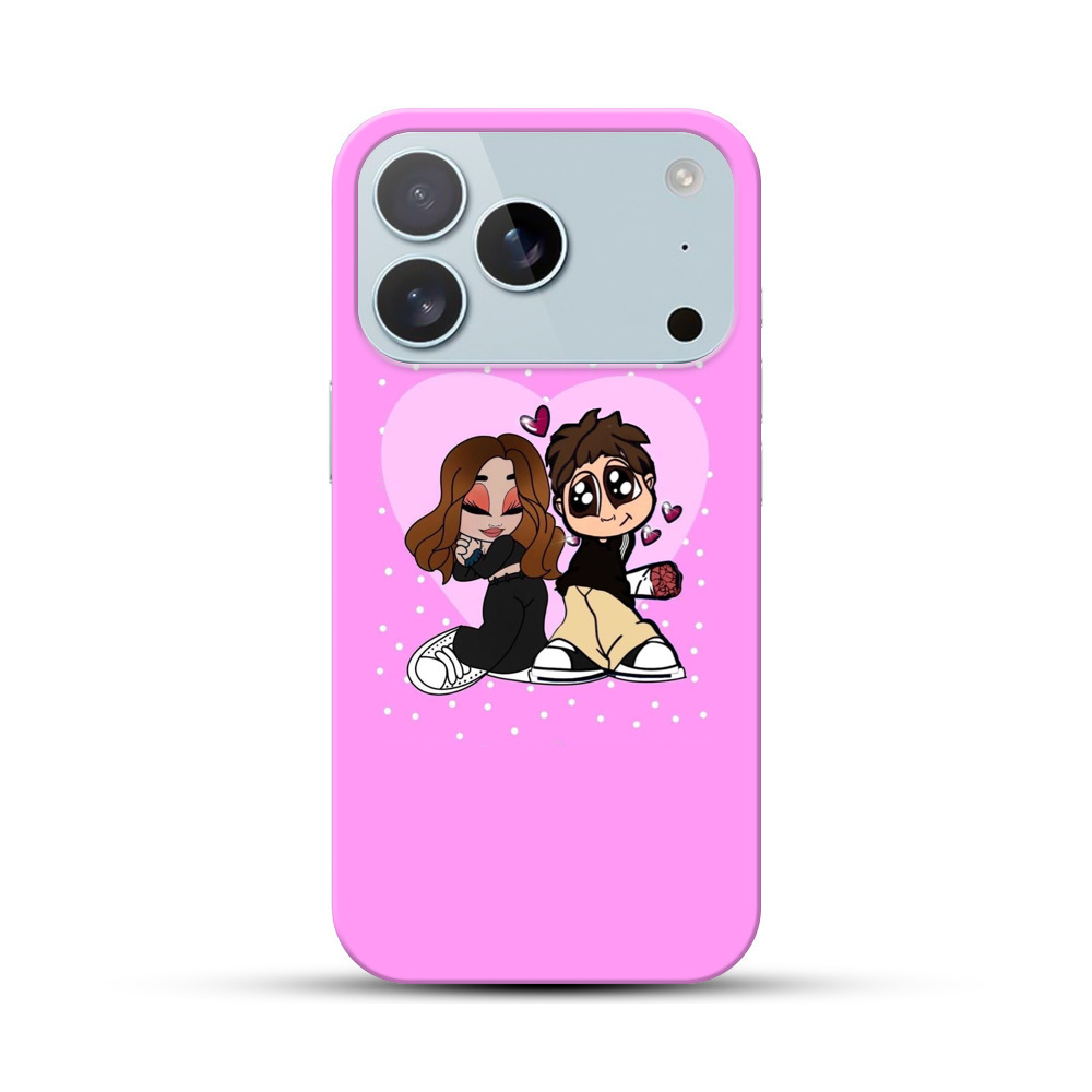 かわいいカップルのイラスト iPhone 17 Proオリジナルハードケース