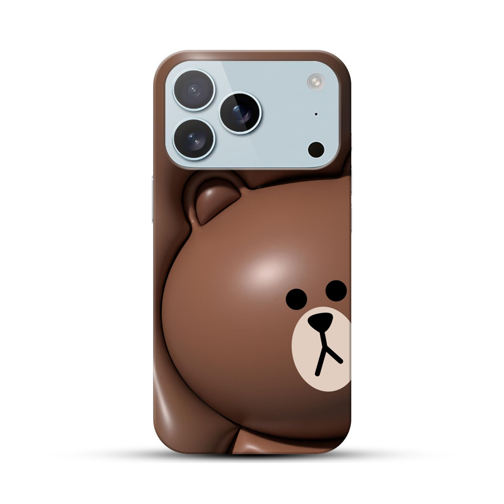 かわいいくま顔 iPhone 17 Proオリジナルハードケース