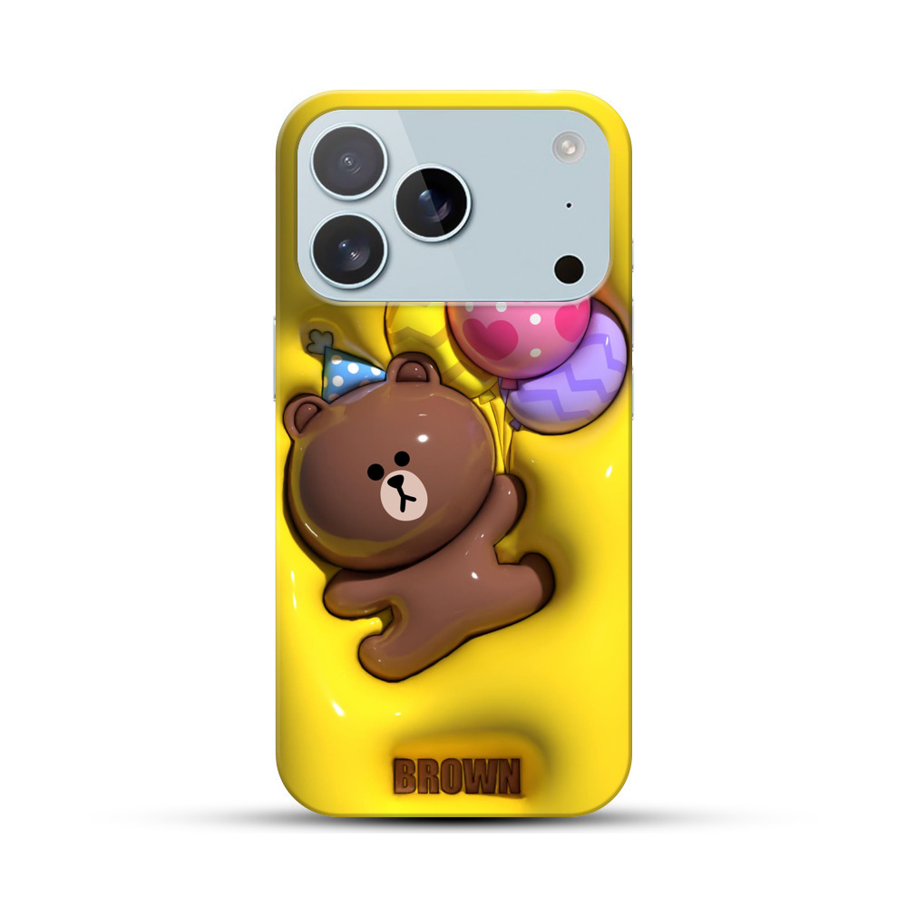 かわいいクマと風船 iPhone 17 Proオリジナルハードケース