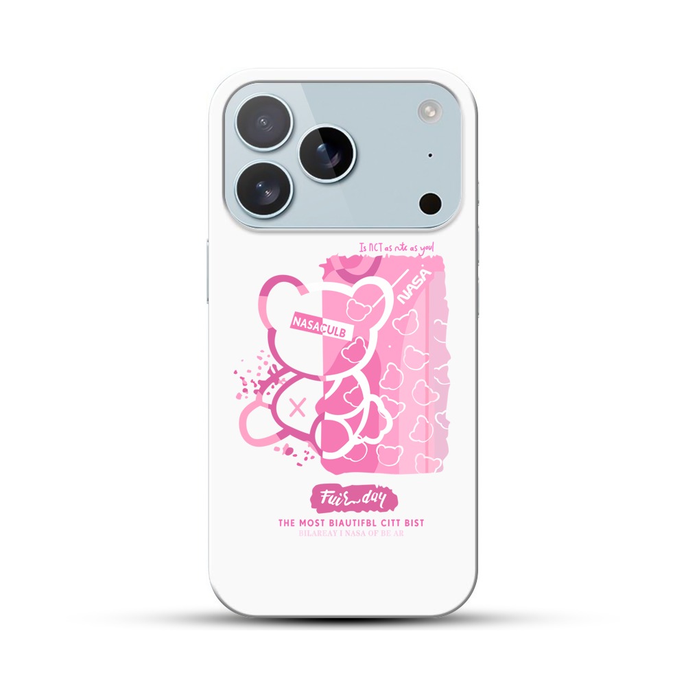 かわいいクマのイラスト iPhone 17 Proオリジナルハードケース