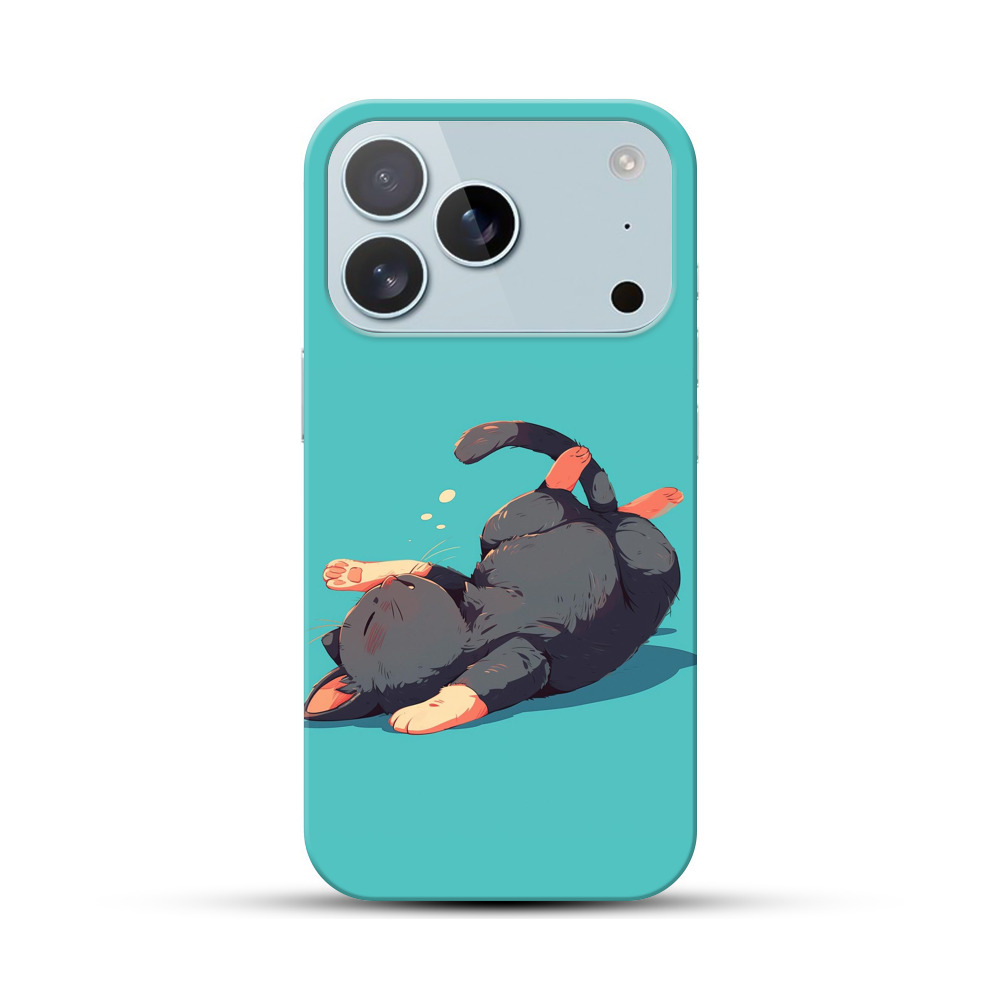 かわいい黒猫 iPhone 17 Proオリジナルハードケース