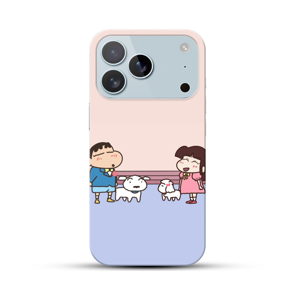 キャラクターと犬のイラスト iPhone 17 Proオリジナルハードケース