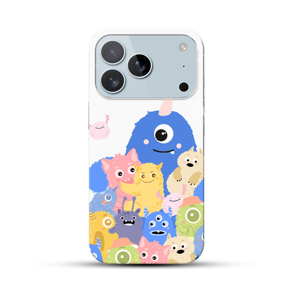 かわいいモンスターの集合 iPhone 17 Proオリジナルハードケース