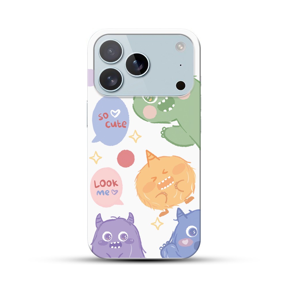 かわいいモンスターのイラスト iPhone 17 Proオリジナルハードケース