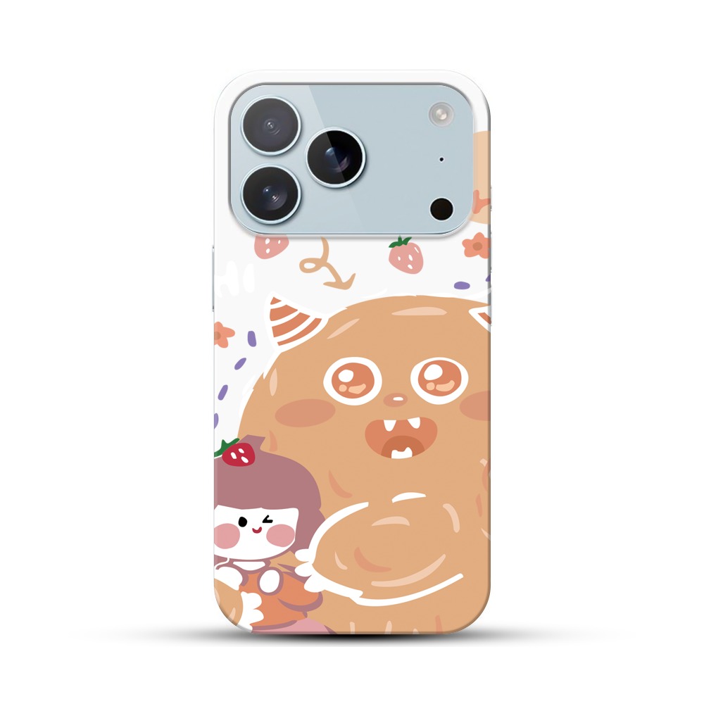 かわいいモンスターと女の子 iPhone 17 Proオリジナルハードケース