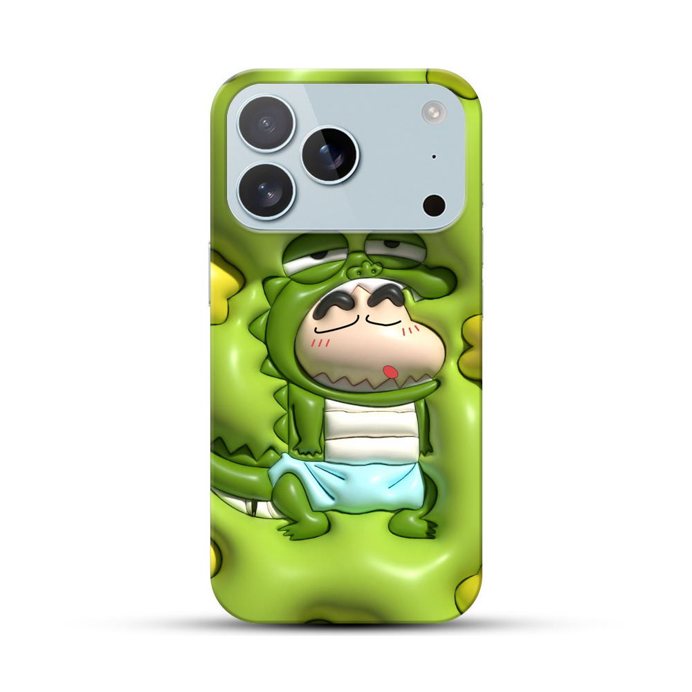 かわいいワニ着ぐるみ iPhone 17 Proオリジナルハードケース