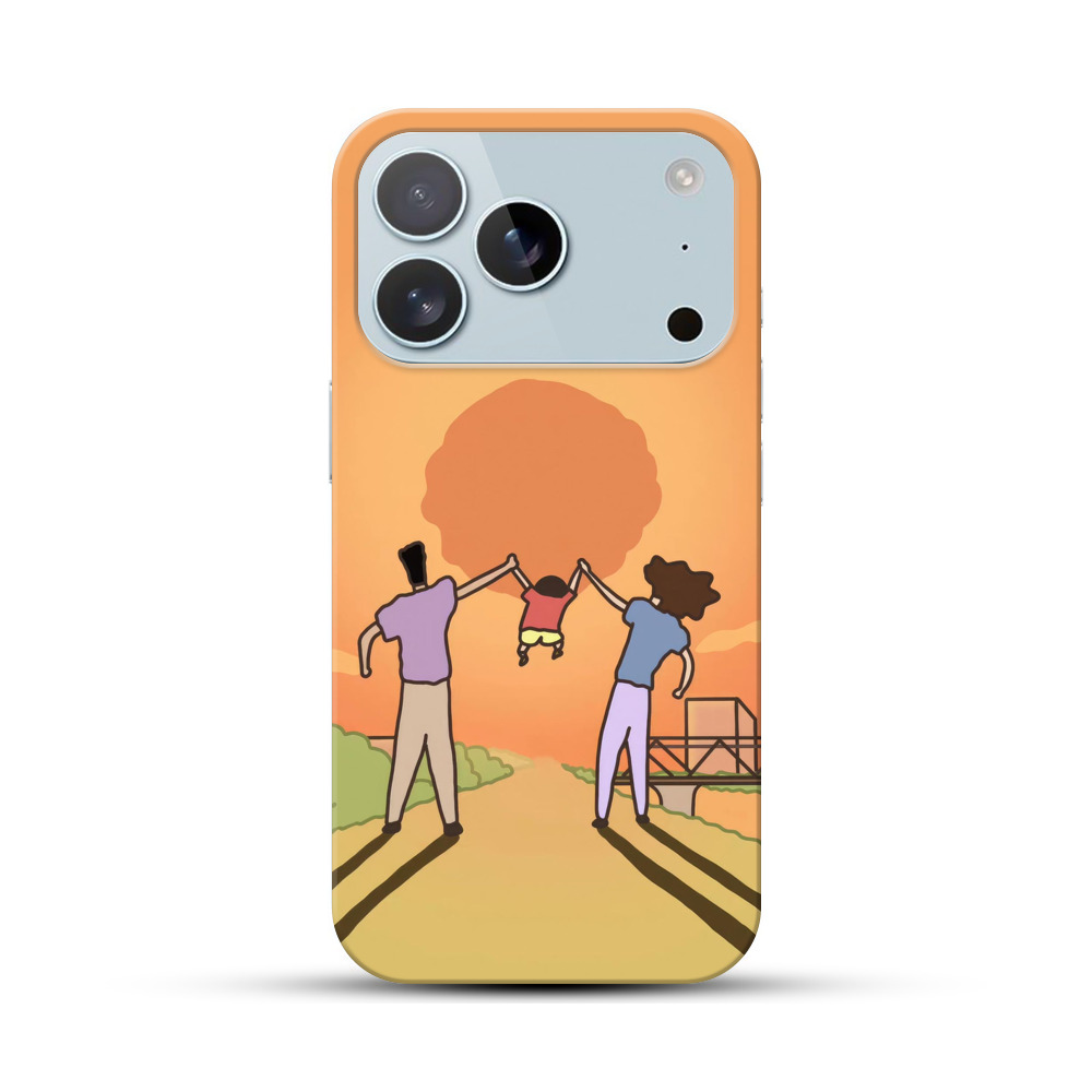 夕日の家族 iPhone 17 Proオリジナルハードケース