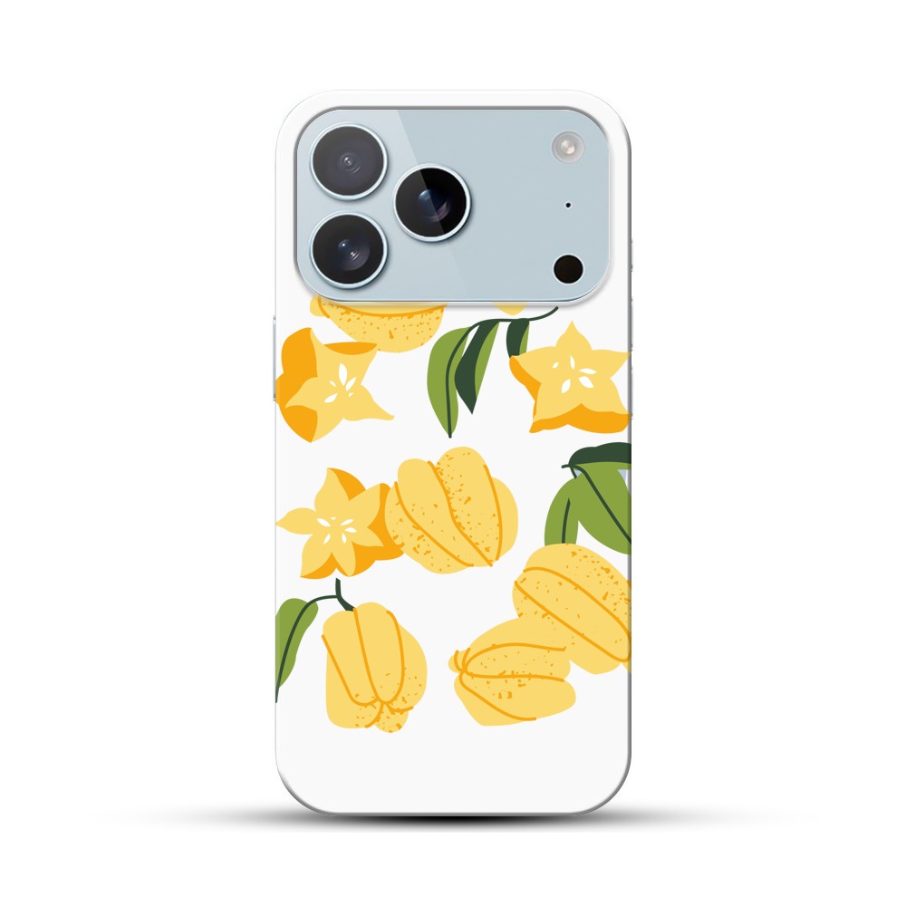 黄色のフルーツ iPhone 17 Proオリジナルハードケース