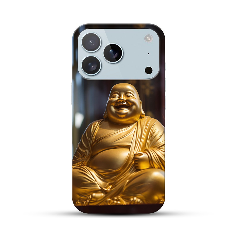 黄金色の笑う仏像 iPhone 17 Proオリジナルハードケース