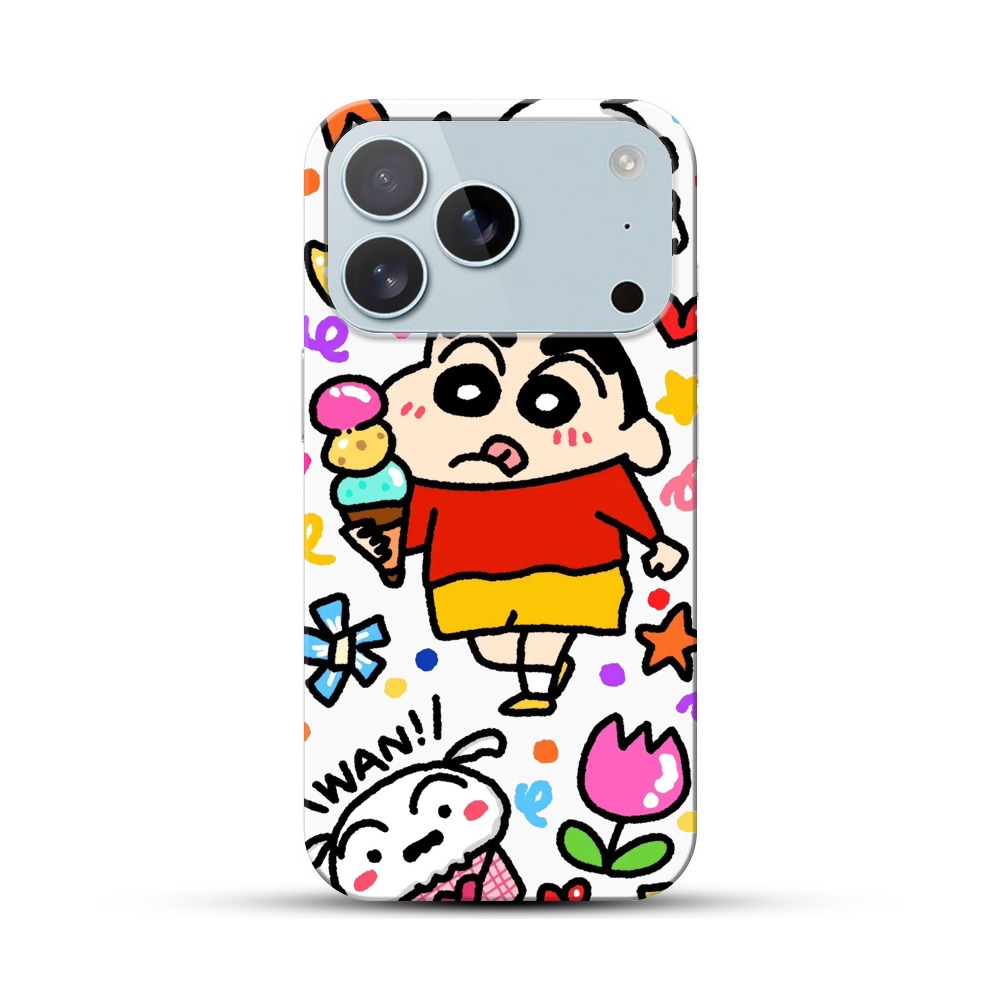 しんちゃんとアイスクリーム iPhone 17 Proオリジナルハードケース