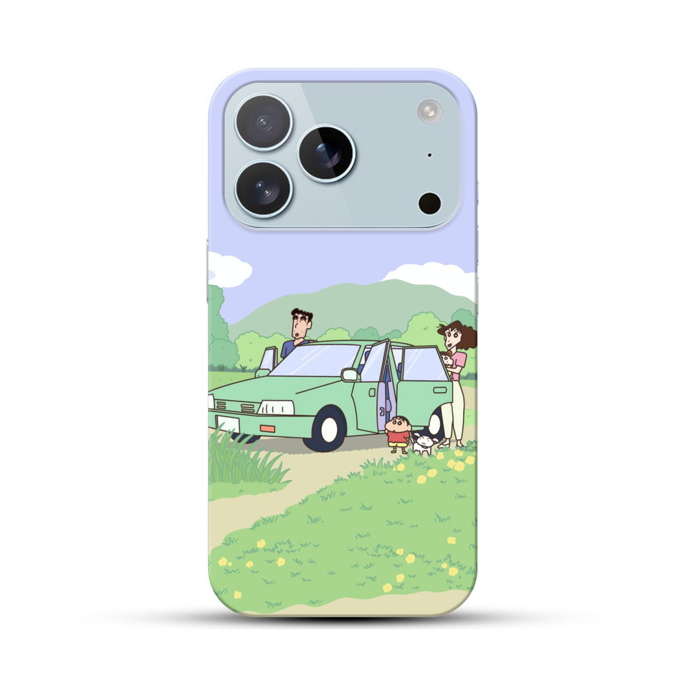 しんちゃん一家の車旅 iPhone 17 Proオリジナルハードケース