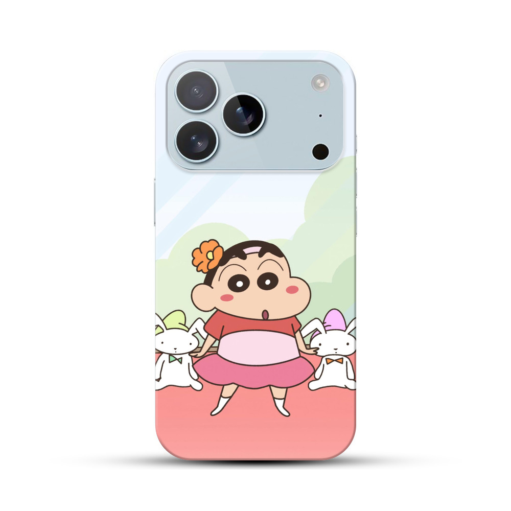 しんちゃん女装とウサギ iPhone 17 Proオリジナルハードケース
